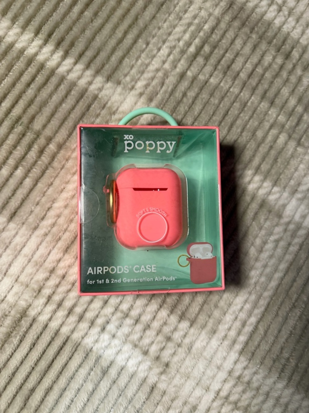 poppy Coral AirPods Case for 1st & 2nd Gen AirPods
